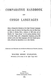 Cover of: Comparative Handbook of Congo Languages by 
