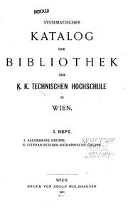 Cover of: Systematischer Katalog der Bibliothek