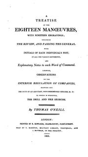 a treatise on the eighteen manoeuvres by Thomas O'neill