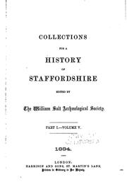 Cover of: Collections for a History of Staffordshire.