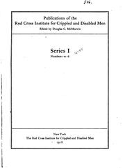 Cover of: Publications of the Red Cross Institute for Crippled and Disabled Men