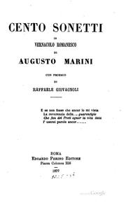 Cento sonetti in vernacolo romanesco by Augusto Marini