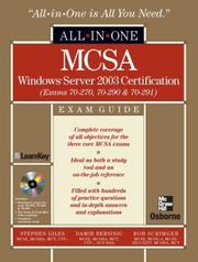 Cover of: MCSA Windows Server 2003 All-in-One Exam Guide (Exams 70-270,70-290,70-291) by Stephen Giles, Damir Bersinic