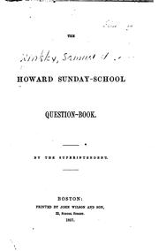 Cover of: The Howard Sunday-School Question Book