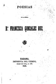 Poesias de la Señora D. Francisca Gonzalez Ruz by Francisca González Ruz