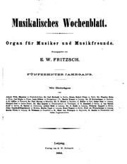 Cover of: Musikalisches Wochenblatt
