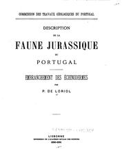 Cover of:  Description de la faune jurassique du Portugal: embranchement des échinodermes