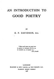 An Introduction to Good Poetry by E. F. Davidson