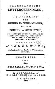 Cover of: Vaderlandsche letteroefeningen by 