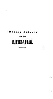 Cover of: Wiener Skizzen aus dem Mittelalter