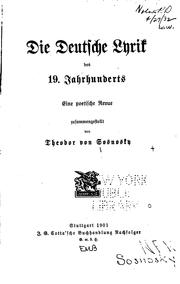 Cover of: Die deutsche Lyrik des 19. Jahrhunderts: Eine poetische Revue