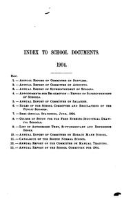 Cover of: School Documents [of The] Boston Public Schools