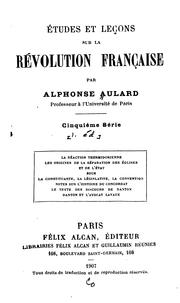 Cover of: Études et leçons sur la récolution française