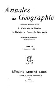 Cover of: Annales de géographie