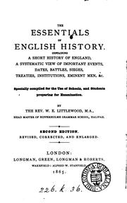 Cover of: The essentials of English history