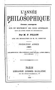 Cover of: Annee Philosophique