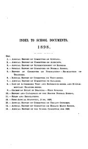 Cover of: School Documents [of The] Boston Public Schools