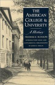 Cover of: The American college and university: a history