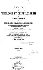 Cover of: Revue de Théologie Et de Philosophie