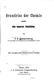 Cover of: Grundriss der Chemie gemäss den neueren Ansichten by 