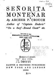 Cover of: Señorita Montenar