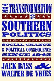 Cover of: The transformation of southern politics by Jack Bass