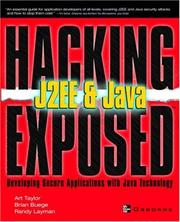 Cover of: Hacking exposed J2EE & Java by Brian Buege