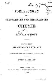 Cover of: Vorlesungen über theoretische und physikalische Chemie....
