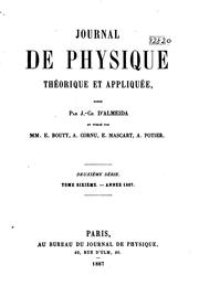 Cover of: Journal de physique théorique et appliquée