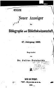 Cover of: Neuer Anzeiger für Bibliographie und Bibliothekwissenschaft by 