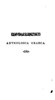 Cover of: Anthologia graeca: passages from the Greek poets by 