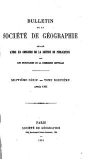 Cover of: Bulletin de la Société de géographie