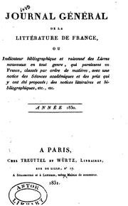 Journal général de la littérature de France by No name