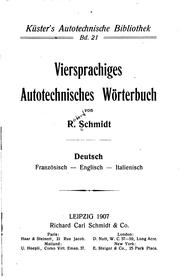 Cover of: Viersprachiges autotechnisches Wörterbuch