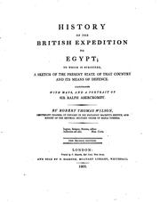 Cover of: History of the British Expedition to Egypt: To which is Subjoined, a Sketch ... by 