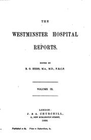 Cover of: The Westminster Hospital Reports