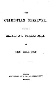 The Christia Observer conducted by members of the established church for the year 1862