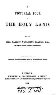 Cover of: A pictorial tour in the Holy land