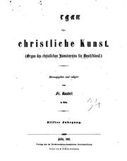 Cover of: Organ für christliche Kunst, herausg. von F. Baudri Jahrg by 