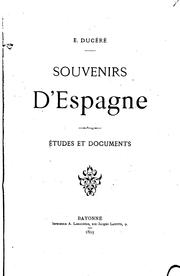 Cover of: Souvenirs d'Espagne: études et documents