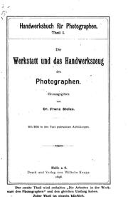 Handwerksbuch für Photographen by Franz Stolze