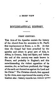 A brief view of ecclesiastical history, by a clergyman [H. Newman]. By a dignitary of the ... by Horace Newman