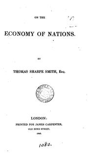 On the economy of nations by Thomas Sharpe Smith