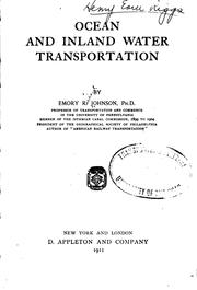 Cover of: Ocean and Inland Water Transportation by 