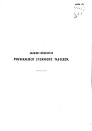 Cover of: Landolt-börnstein physikalisch-chemische Tabellen
