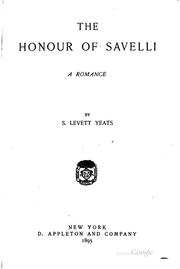 Cover of: The Honour of Savelli: A Romance