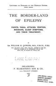 The Border-land of epilepsy by W. R. Gowers