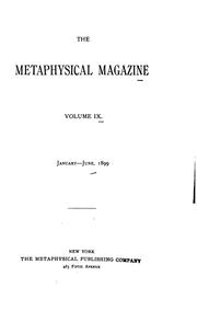 Cover of: The Metaphysical Magazine by [name missing]