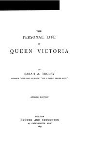Cover of: The Personal Life of Queen Victoria by 