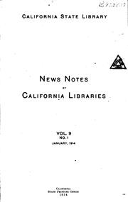 Cover of: News Notes of California Libraries